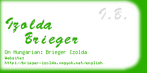 izolda brieger business card